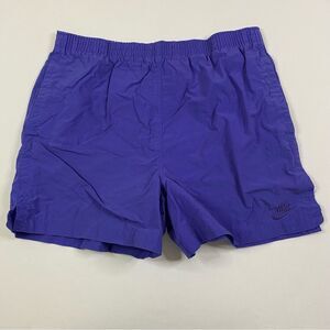 VTG‎ Nike Volley Athletic Shorts Womens L Purple Lightweight Embroidered 90's